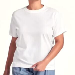 Allbirds Crew Neck Cotton Women Short Sleeve T Shirt Blizzard Medium Activewear